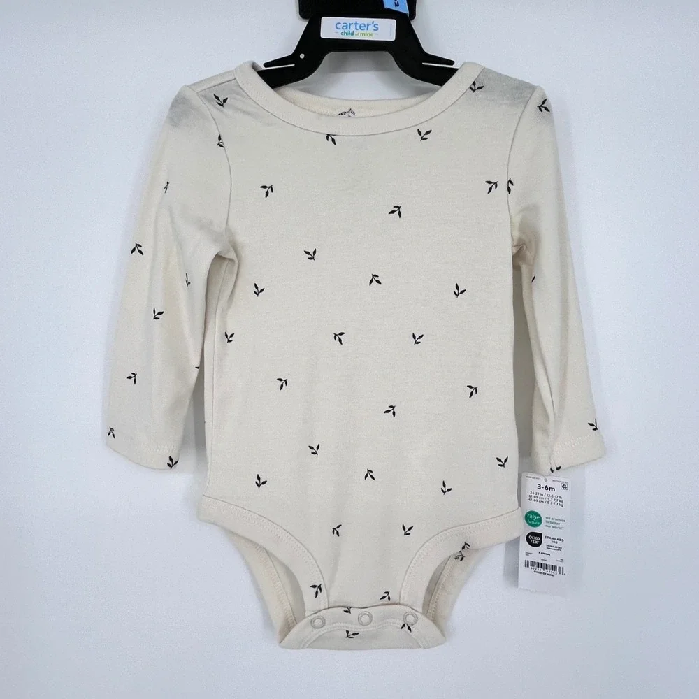 Child of Mine Carter's Jumper Set Girls 3-6M Green Windowpane 3pc Bodysuit Socks